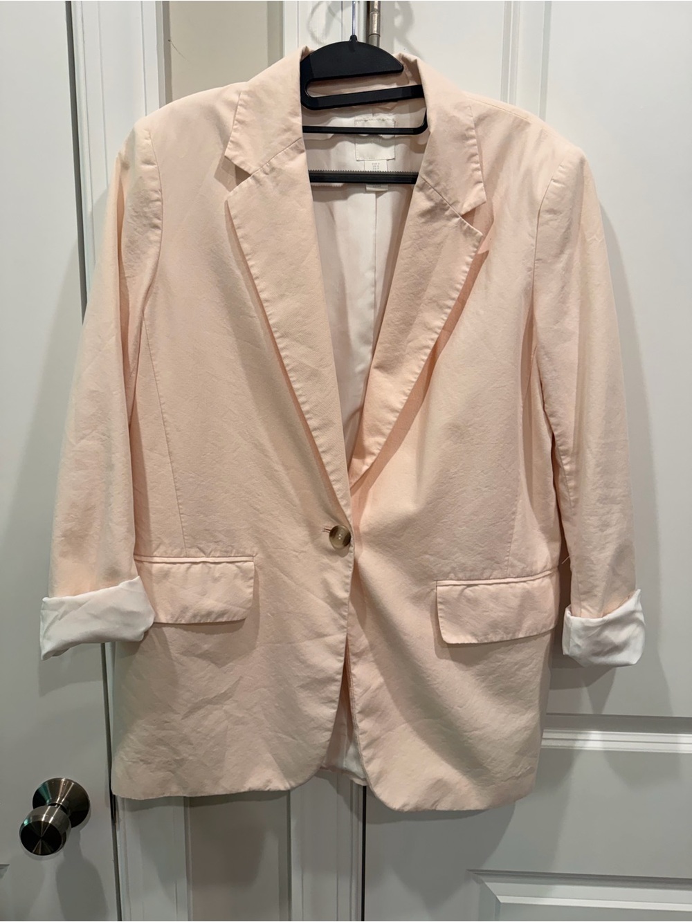 Light Pink Women's Blazer Jacketz - Classic Single-Button